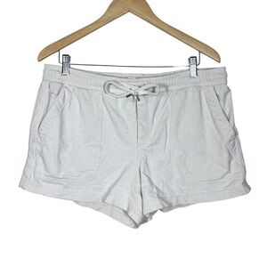 Athleta Womens Farallon Heathered Cream Shorts Plus Size 16 Cotton Blend